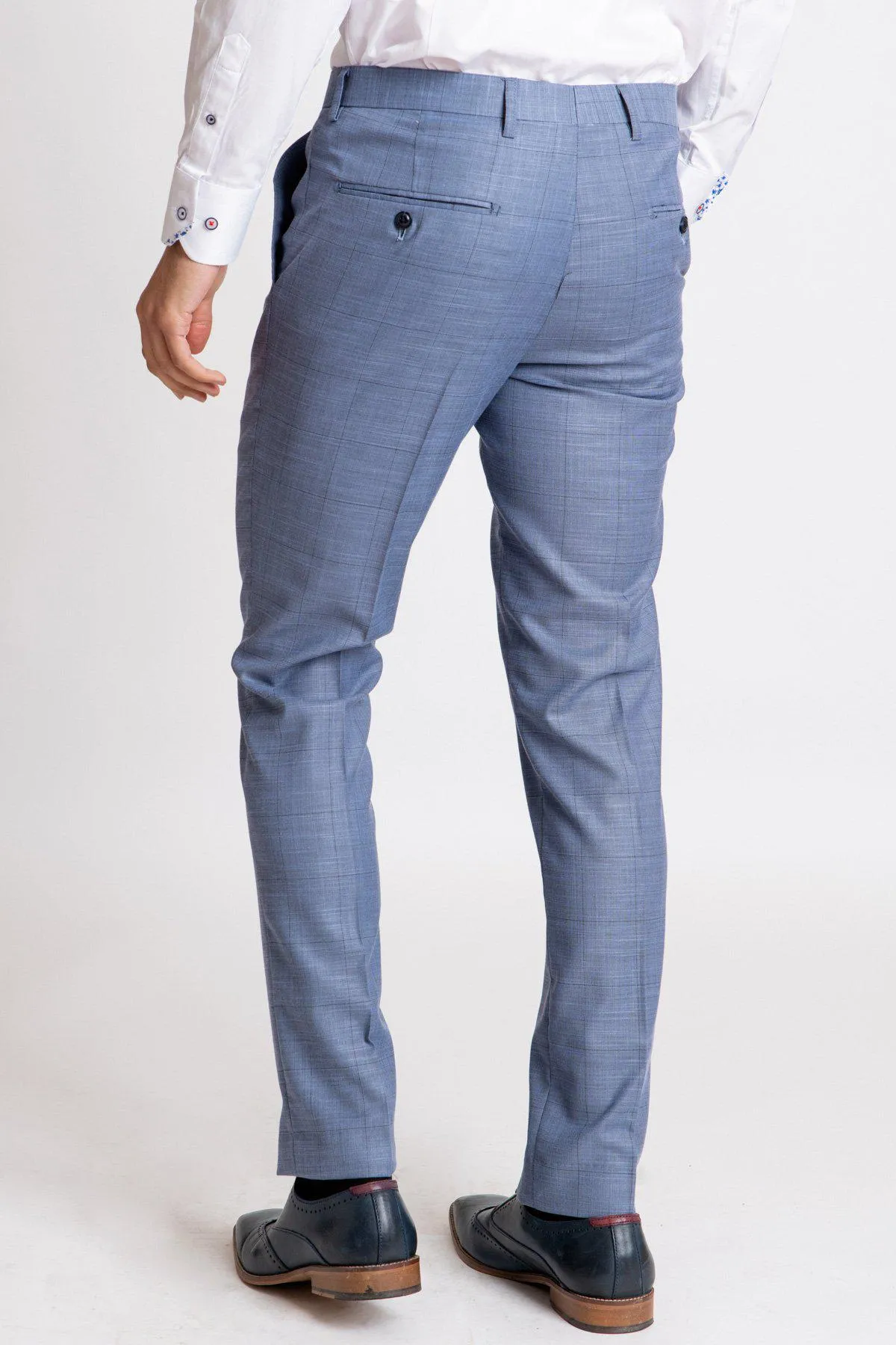 SID - Blue Grey Check Trousers