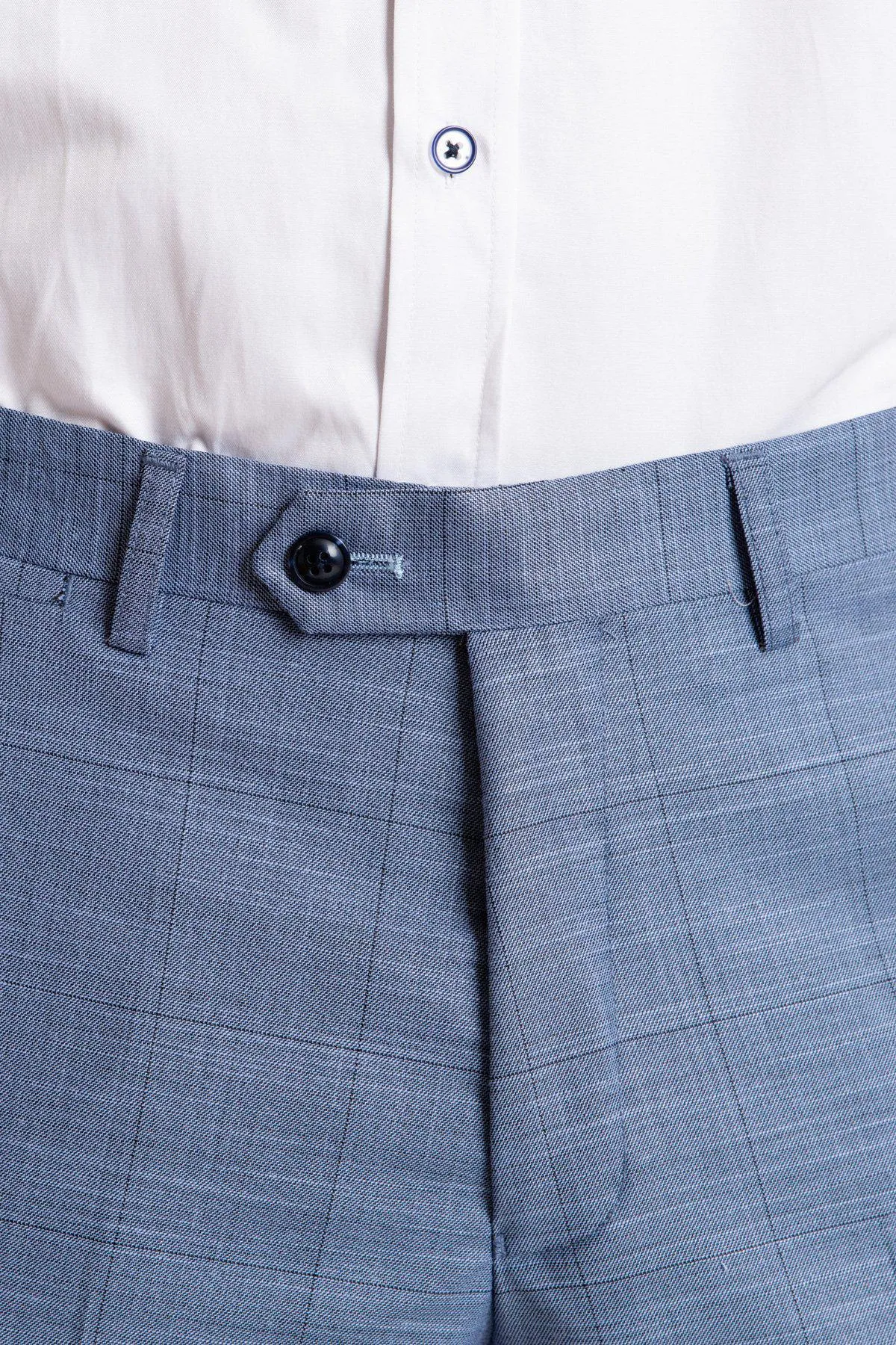 SID - Blue Grey Check Trousers