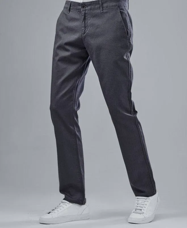 SLIM FIT CHINO TROUSERS  - GREY