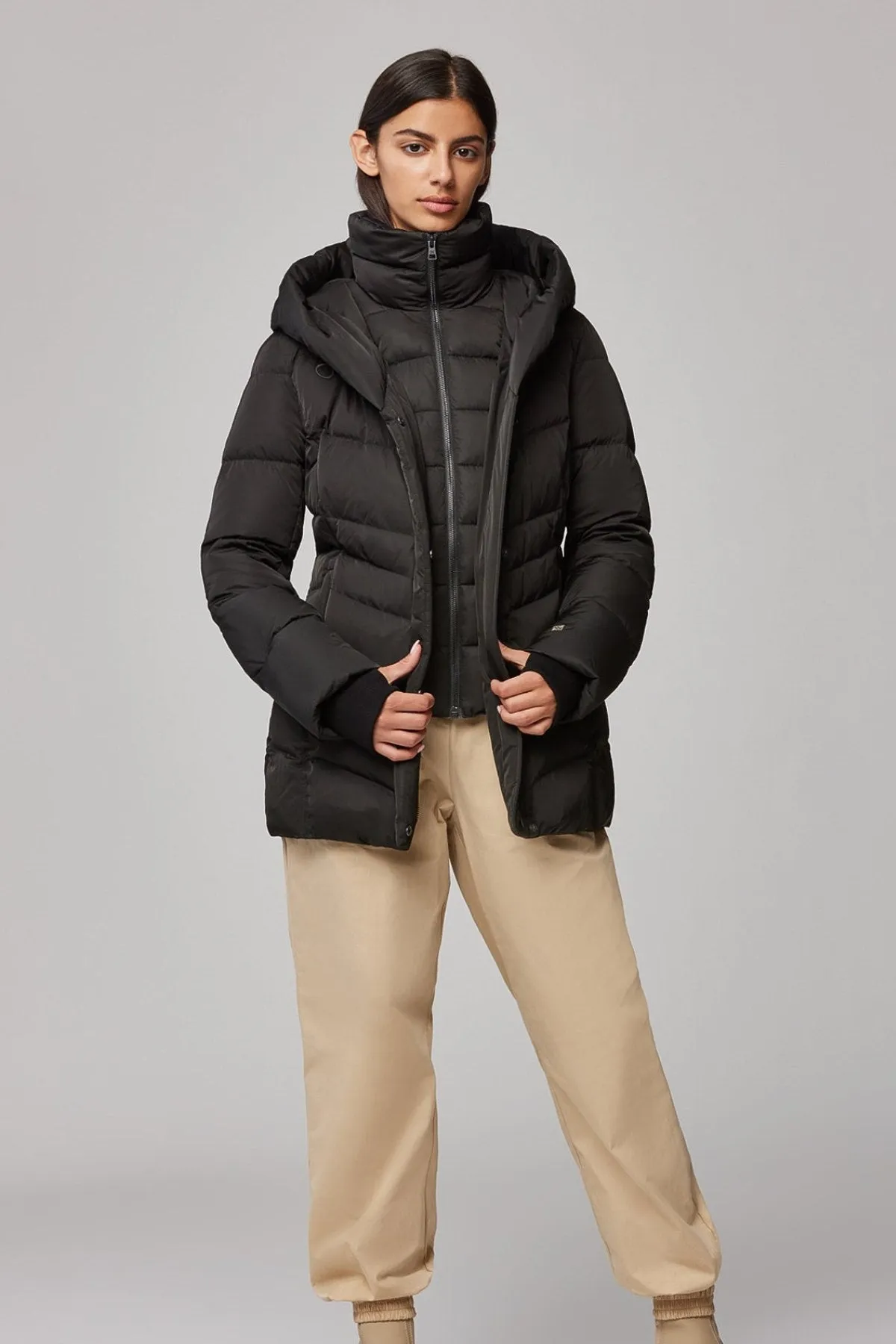 TALLIA Sustainable Slim-Fit Radiant Down Jacket With Hood