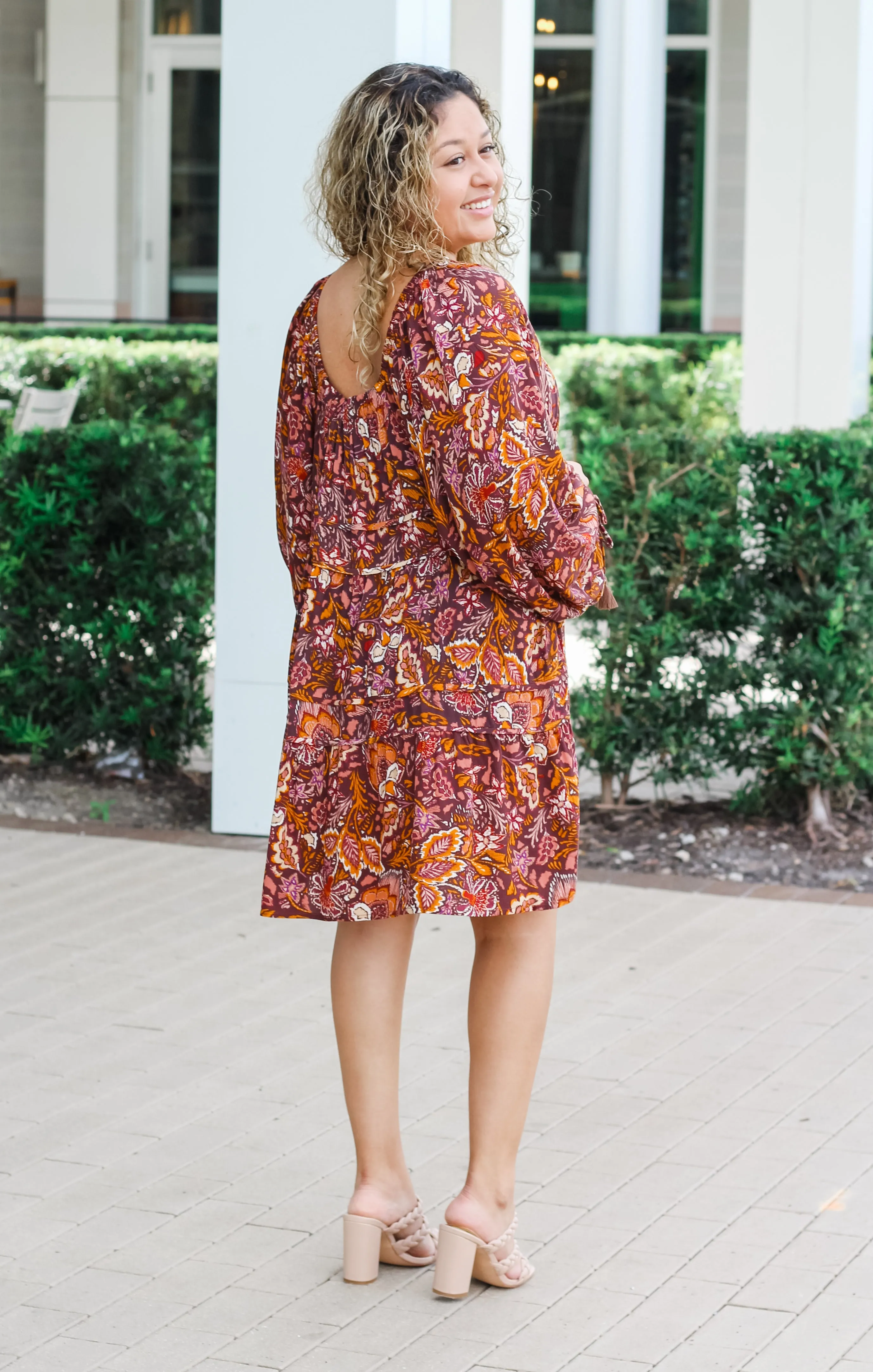 The Fall Boho Mini Dress (Purple)