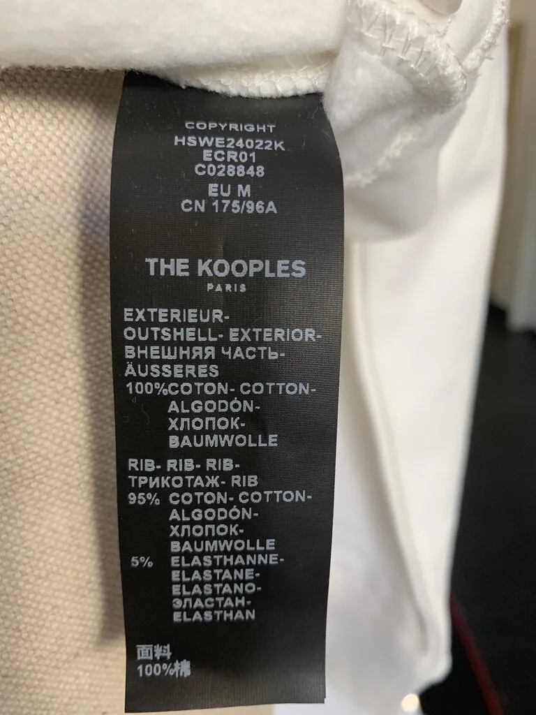 The Kooples White Hoodie w/Green/Pink Letters