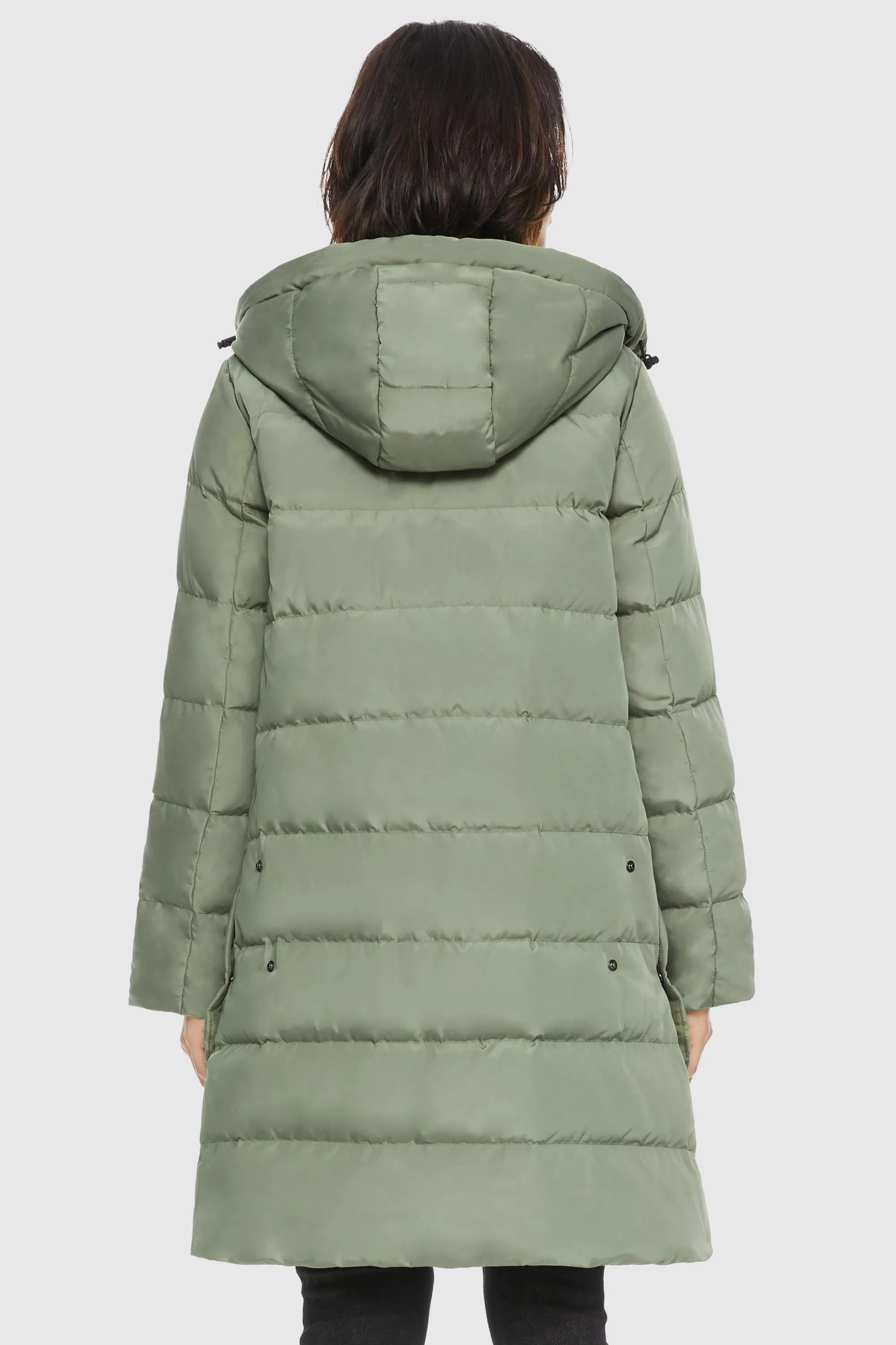 Unique Cut Hooded Puffer Coat