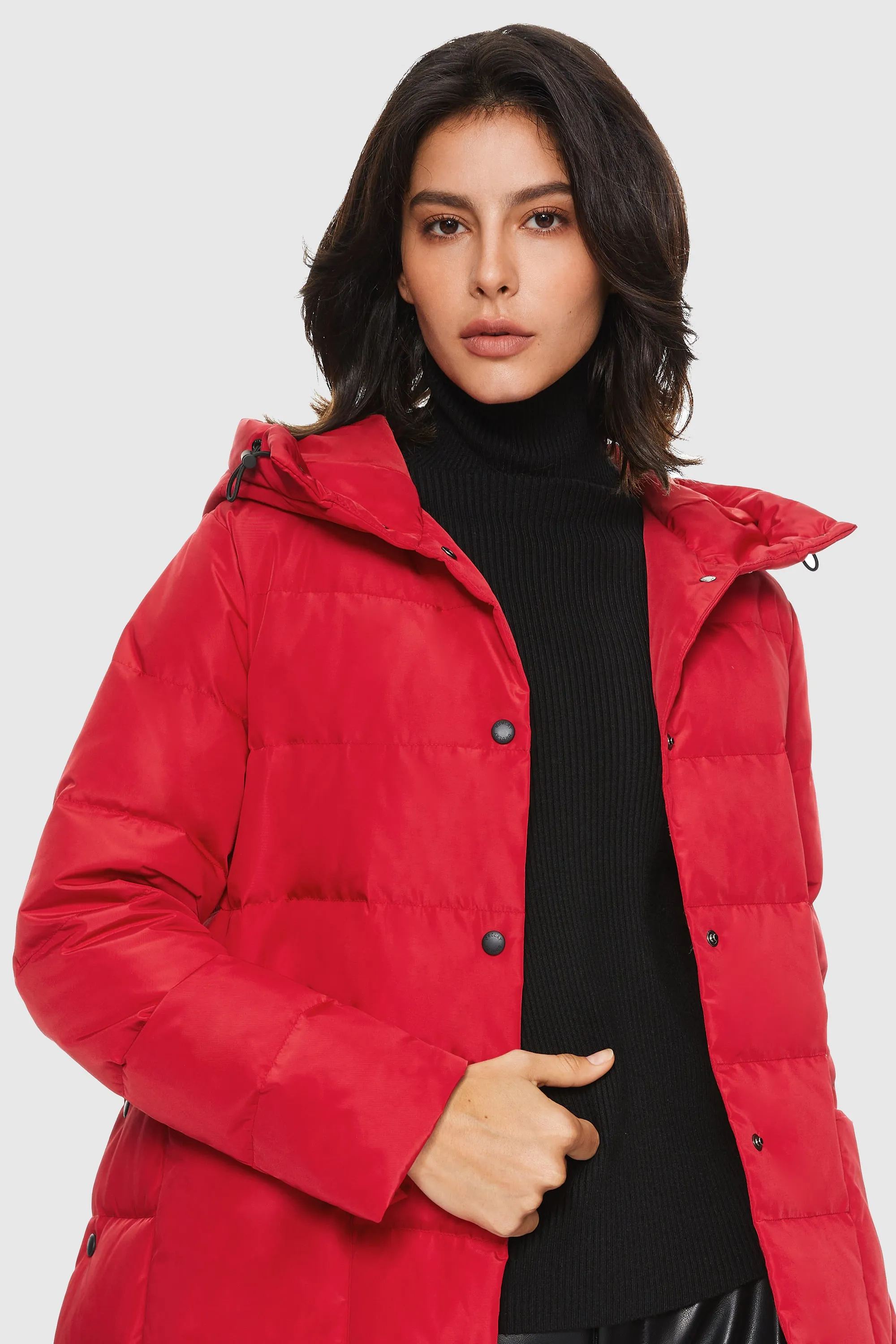 Unique Cut Hooded Puffer Coat