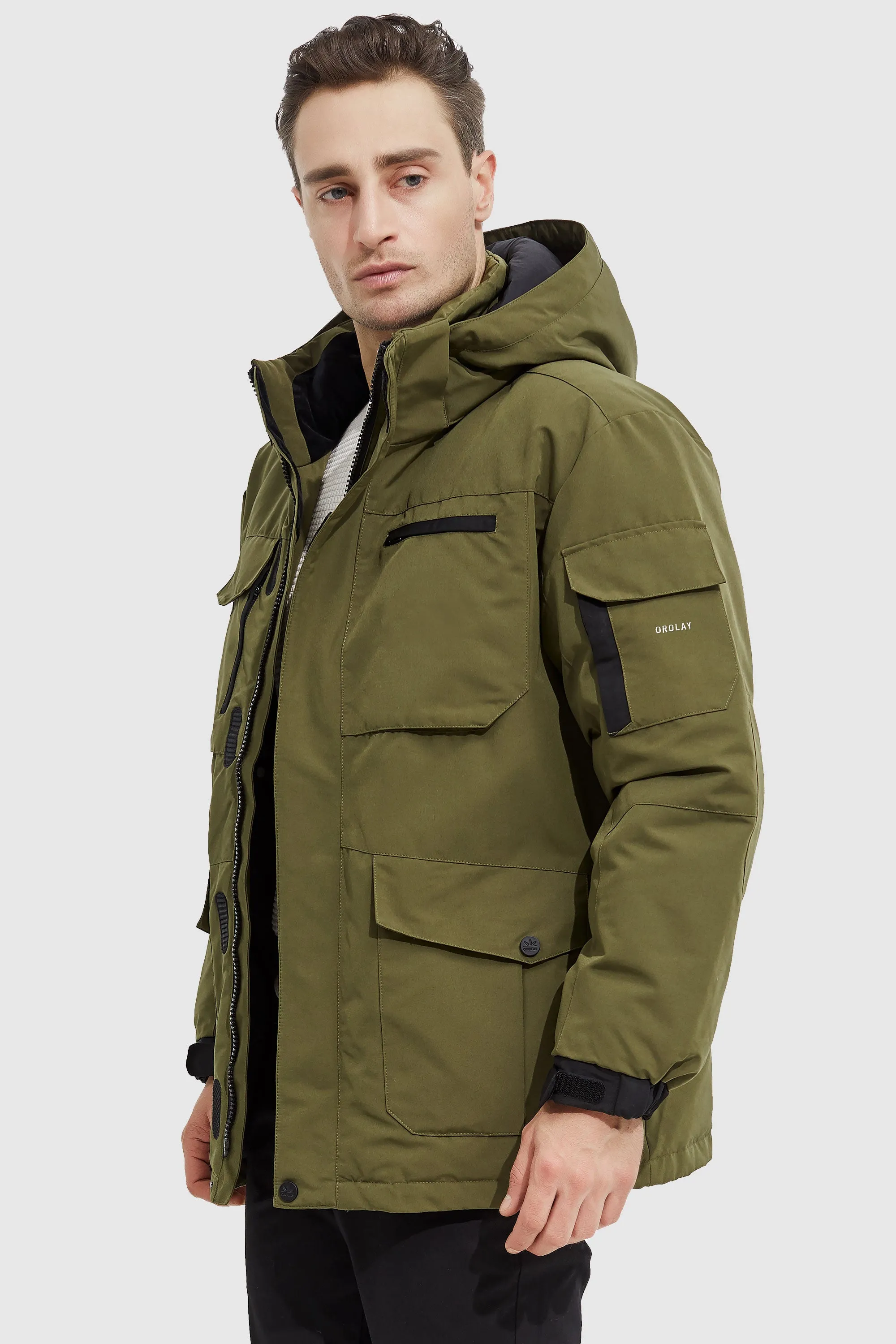 Warm Anorak  Detachable Hood Down Parka