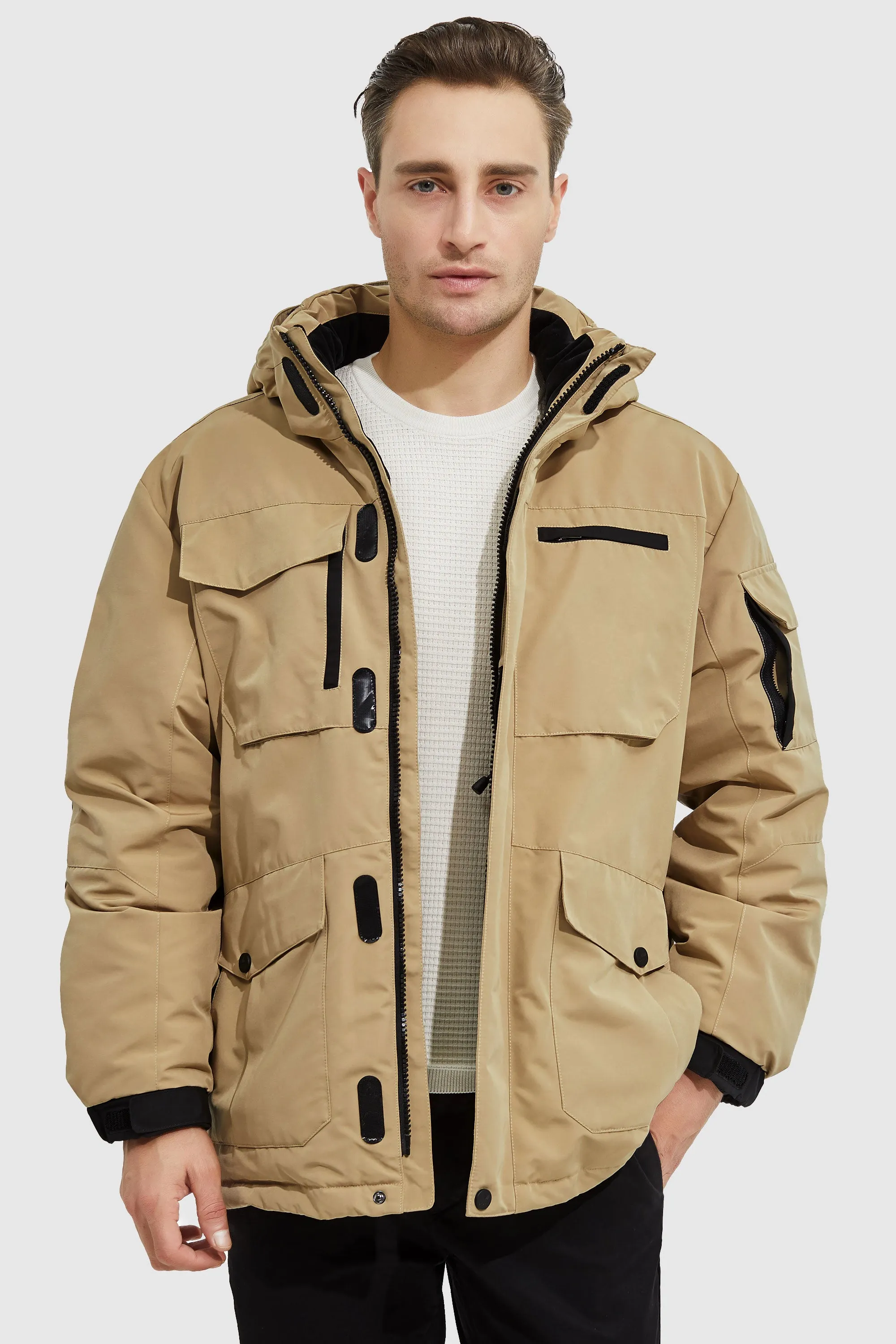 Warm Anorak  Detachable Hood Down Parka