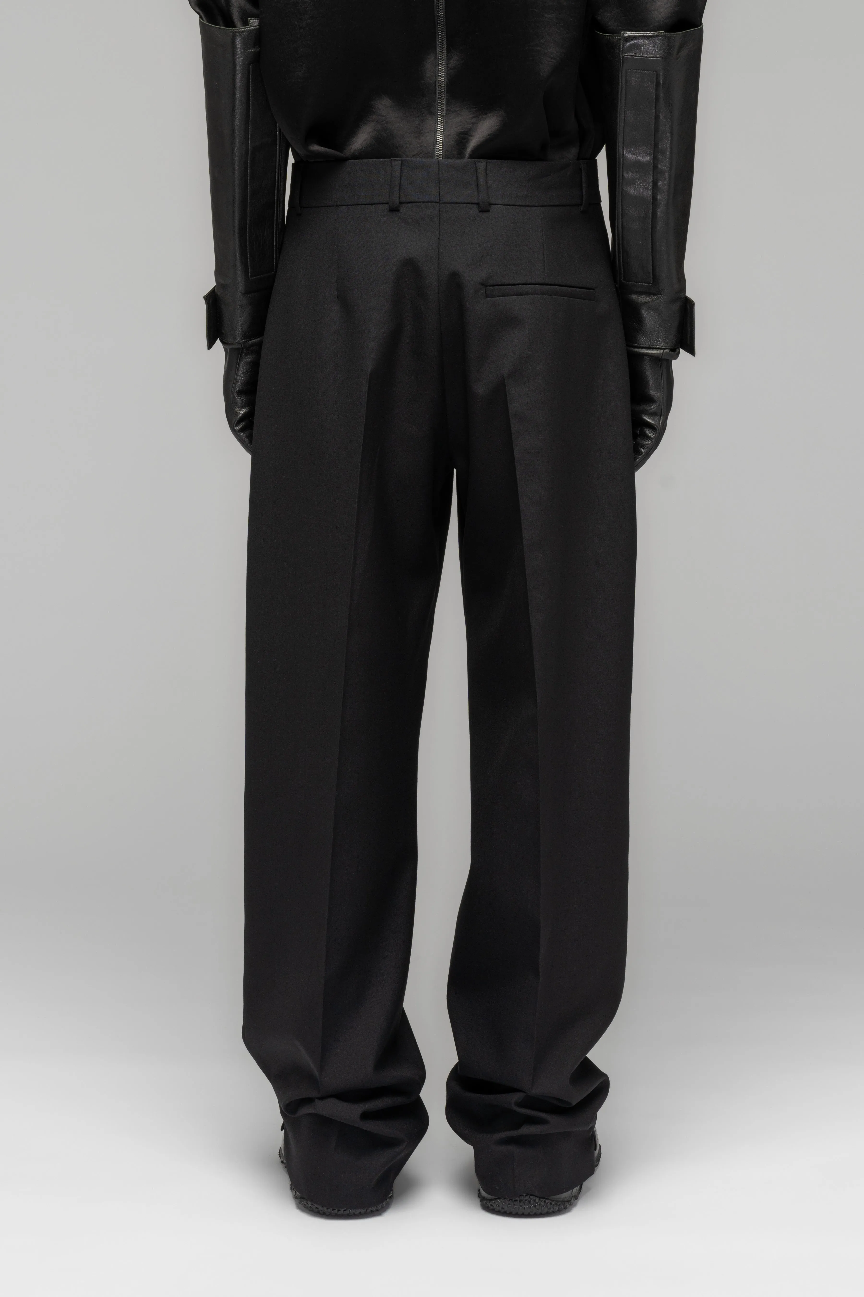 WOOL WIDE LEG SUIT TROUSERS