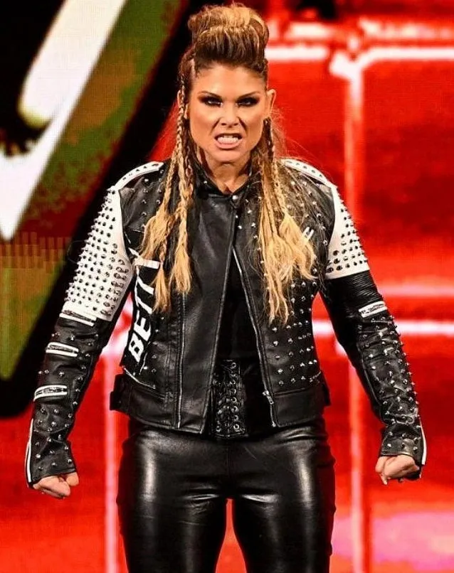 WWE Beth Phoenix Rockstar AWE Studded Leather jacket